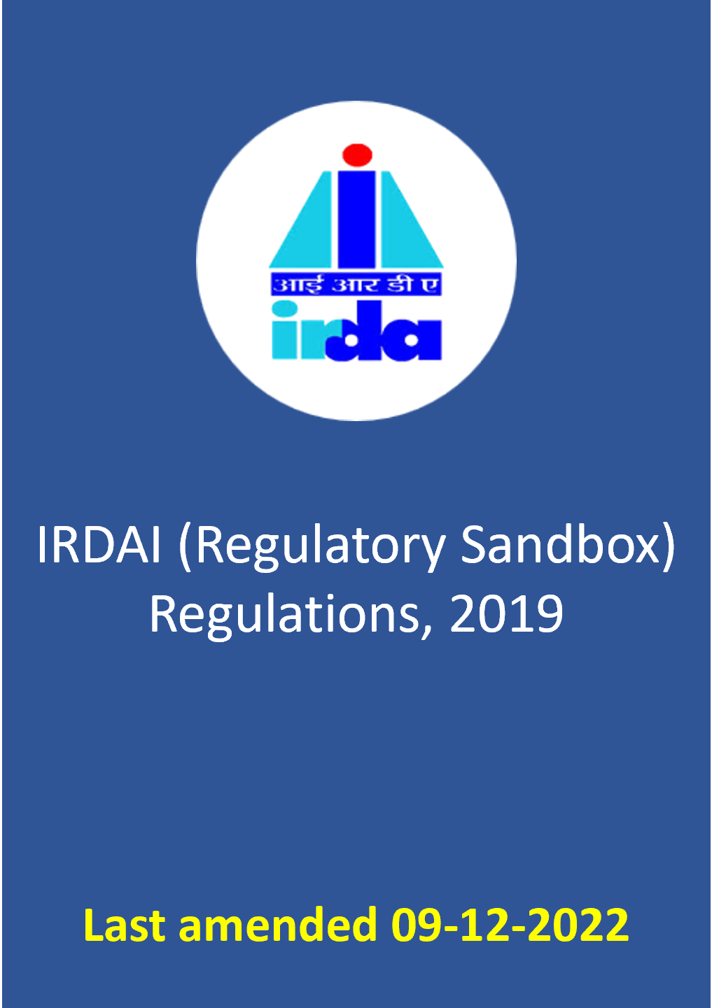 IRDAI (Regulatory Sandbox) Regulations, 2019